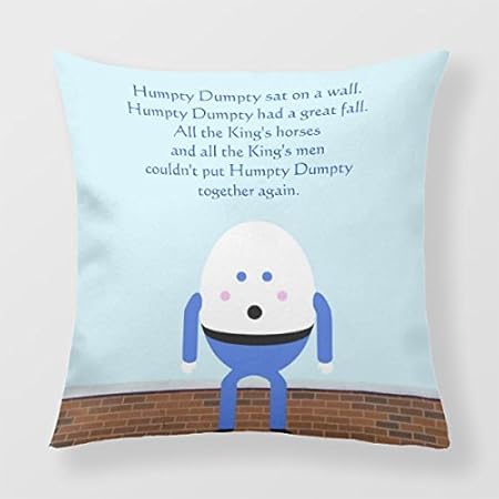 Yourway Decorative Cushion For Sofa Humpty Dumpty Pillow Case