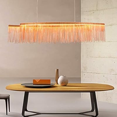 Light Creative Square Tassel Led Chandelier Ceiling Light Showroom