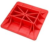 8MILELAKE Jack Off Road Base, ABS Off-Road Base Lifting Jack Surface Pad to Alleviate Jack Hoisting Sinkage,Red,11.2inches X 11.22inches X 2.76inches