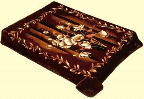 Wonu Korean Quality Heavyweight Two-Ply Crinum Brown Mink Blanket (King Size)