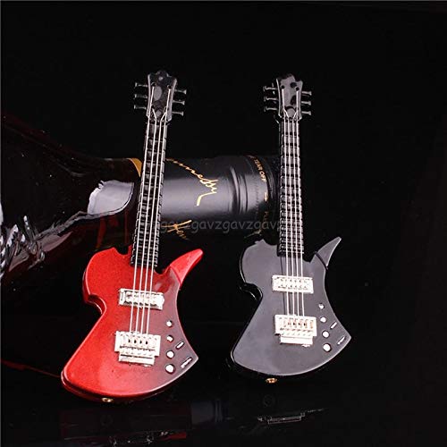 Cigaret - Mini Creative Butane Lighter Cute Guitar Model Windproof Fire Starter Keychain Ring Collection - Mouth Mazda Disposer Smokeless Windproof Shape Camp Adapter Ring Splitter Charger R - Thumbnail 3