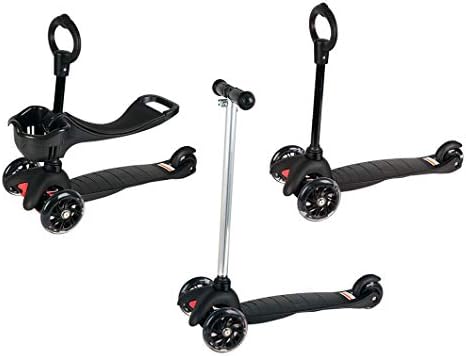 Timberlion 3 in 1 Kids Kick Scooter 3 Wheels Ride Scooter with Adjustable Seat for Kid Child Age 2-5