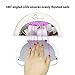 Nail Polish Dryer 12W LED Nail Lamp Manicure Curing Lamp with 4 Timmer Settings Quick Curing Gel Acrylic Shellac Gelish for Fingernails Toenails Include 6 Nail Polish Remover Caps
