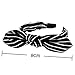 Sea Team Wire Headband Stylish Retro With Bow-tie Stripe Print for Women and Girls Black and White