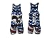 4-Time Sublimated Wrestling Singlet for Men and Youth, Powerlifting and Exercise Equipment, MMA Wrestling Ring Gear/Apparel, Black, Navy Blue, Red (Sizes: 3XS-3XL)