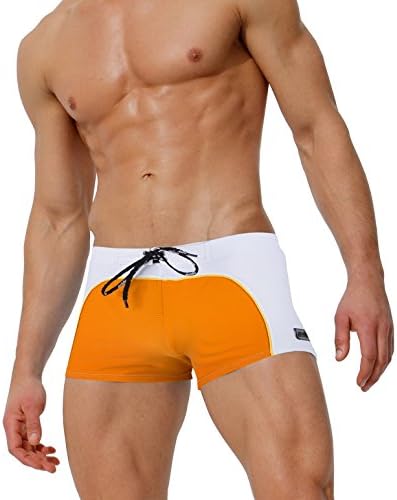 Musgneer Men's Swim Briefs Square Leg Swimwear Trunks Boxer Shorts OY Large