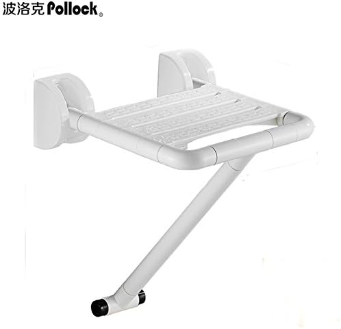 Pollock folding Shower Seat, stainless steel &amp; nylon 200KG Load Capacity (Yellow standard)