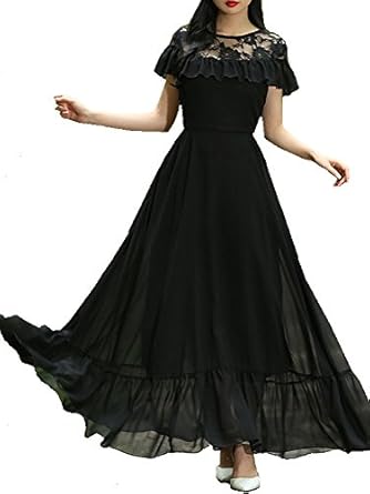 black long frock dress