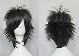 Toy A1 MAX - Anime Costume Party Cosplay Short Curly Wig Black Book