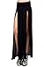 Spikerking Women's Sexy High Waisted Double Slits Elastic Open Cotton Long Maxi Skirt,(Size:Small) Black