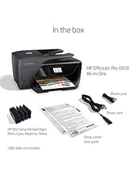 HP OfficeJet Pro 6978 Impresora de fotos inalámbrica todo en uno con impresión móvil, listo para tinta instantánea (T0F29A), Negro