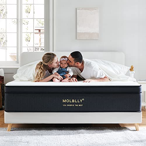 Molblly King Mattress, 10 Inch Hybrid Mattress in a