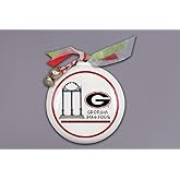 Magnolia Lane University of Georgia Bulldogs Icon Puff Ornament with Ribbon, 4.5-inch Diameter, Bells, Home, Home Décor