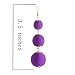 VK Accessories Thread Ball Dangle Earrings Thread Dangle Earrings Soriee Drop Earrings (purple)