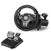 DOYO 270 Degree Motor Vibration Driving Gaming Racing Wheel with Responsive Gear and Pedals for PC/PS3/PS4/XBOX ONE/XBOX 360/NIntendo Switch/Android