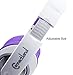 Connectland Over Ear 3.5mm Wired Headphone, Microphone Lightweight Adjustable Headband For Kids,Teens,Adults. iPhone iPad Tablet, Purple CL-AUD63032