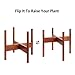 MoonLa Plant Stand Mid Century Wood Flower Pot Holder Display Potted Plant Holder Rack Rustic Planter Stand Up to 12 Inch (Plant and Pot NOT Included), Brown