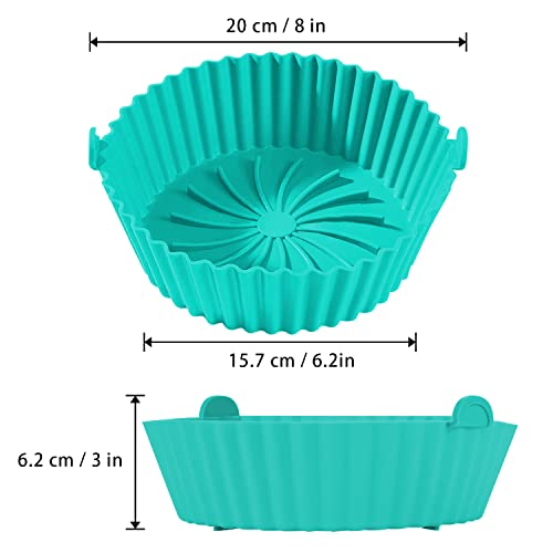 Air Fryer Silicone Liners 8 Inch Food Safe Reusable Air Fryer Basket