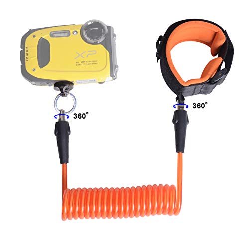Waterproof Action Camera Floating Hand Grip + Steel-cored Anti-Loose Dive Wrist Strap Safety Tether for GoPro Sony Olympus Underwater Sports Motion Camcorder Diving Surfing Snorkeling Drifting Photo