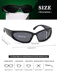 kimorn Y2K Wrap Around Polarized Sunglasses Womens