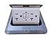 Pop Up Floor Box Countertop Box w/20A GFI Receptacle Electric Outlet (silver)