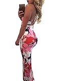Dokotoo Womens Sleeveless Floral Print Crisscross Back Maxi Dress S