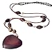 Bluetooth Headphones Wireless Headphones Car Hand Free Headset with Microphone Wireless Bluetooth Earbuds Headset Earphones Brown Genuine Leather with Wood Love Necklace