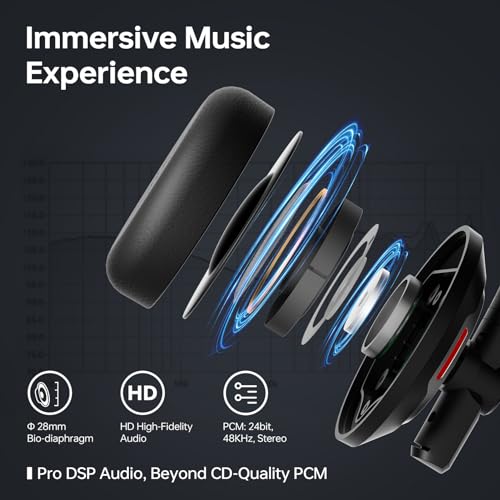 Blucalm Wired Headset with Noise Canceling Mic & in-Line Control, Business Headset with Microphone for PC, USB Computer Headset for Work Call Center, Home Office, Online Classes, Teams, Zoom
