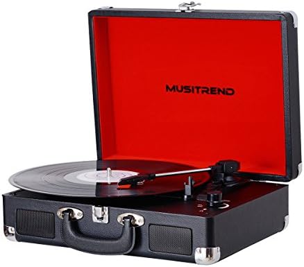 musitrend turntable portable suitcase record player