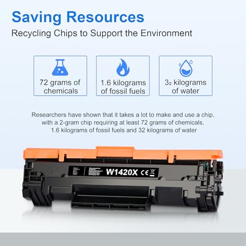 myCartridge 142X W1420X Compatible HP 142A 142X Toner for HP LaserJet MFP M140WE M110WE LaserJet M110W M140W M139WE M139W for W1420X W1420A Toner (No Chip, 1 Black)