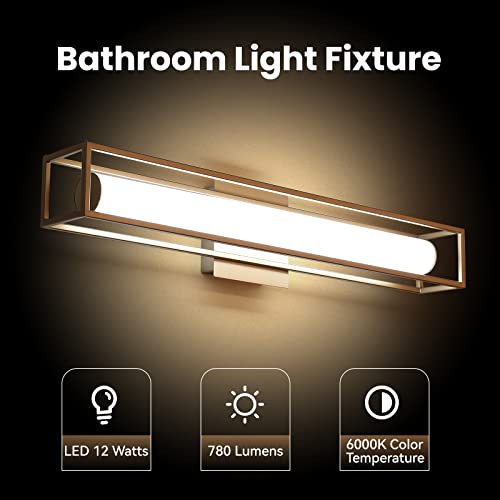 Sanduby Bathroom Light Fixtures Gold Bathroom Vanity Light 12W LED