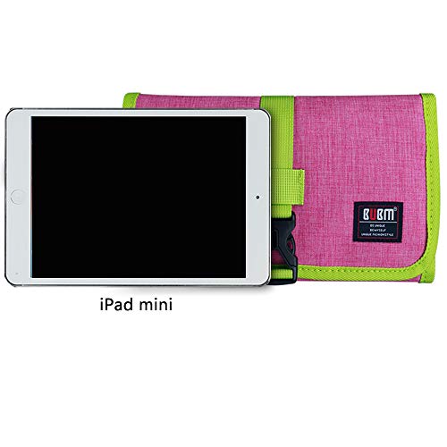 Travel Organizer, BUBM Cable Bag/USB Drive Shuttle Case/Electronics Accessory Organizer-Rose Red - Thumbnail 5