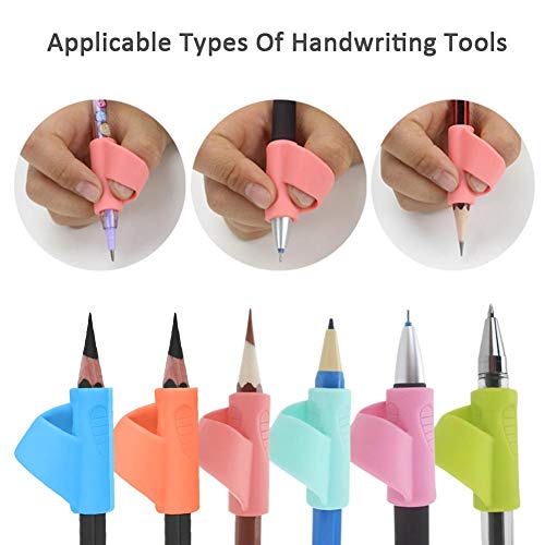 Pencil Grip 3PCS/Set Children Pencil Holder Silicone Pen Grippers Pen Writing Aid Grip Posture Correction Tool for Kids Student Toddlers Preschoolers Kindergarten and Adults - Color Random