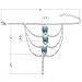 Boho Trendy Slave Hand Chain Simulated Turquoise Bracelet for Women
