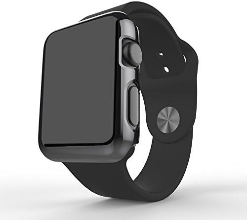 Full Body Cover Metal Case &amp; Built in Screen Protector Apple Watch 38mm #Dark Grey