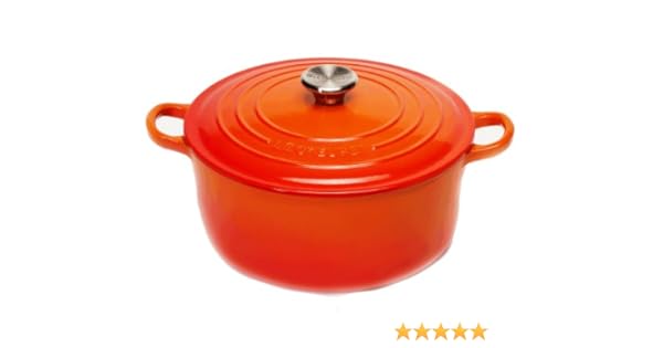 LE CREUSET COCOTTE Redonda, Hierro Fundido, Volcánico, 24 cm ...