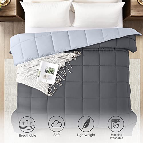 Homelike Moment California King Lightweight Comforter Gray All Season