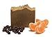 Orange & Coffee Bar Soap, 100% Natural & Organic Ingredients, With Organic Cocoa Butter & Scented with Essential Oils. Skincare Handmade in USA. By Henry & June Soap Co. 3 Oz