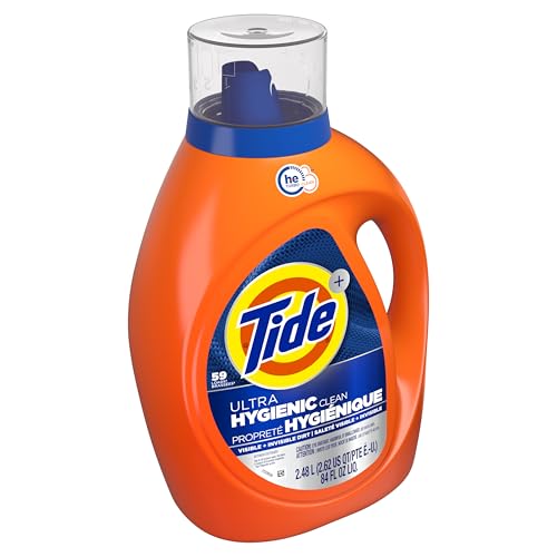 TIDE HYGIENIC CLEAN HEAVY 10X DUTY LAUNDRY DETERGENT LIQUID SOAP, ORIGINAL SCENT, HE COMPATIBLE, 59 LOADS, 84 FL OZ