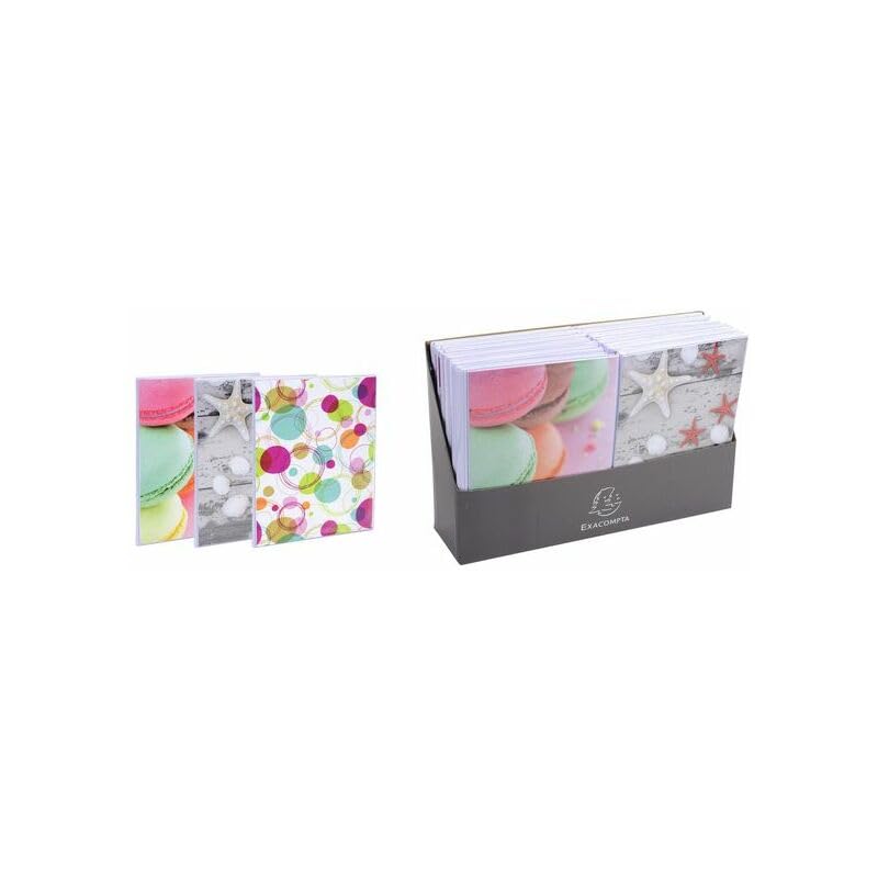 Exacompta - Ref 65003E - Mini Pocket Photo Album - 175 x 230mm in Size, 24 Pages with Hard-Wearing Plastic Pockets, Holds Up To 64 Photos - Random Design Cover