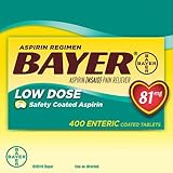 Bayer Aspirin Regimen Low Dose 81mg, Enteric Coated Tablets, 400-Count Total