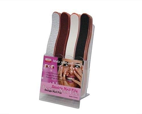Assorted Nail File Display -100/180 Grit (Pack of 20)