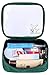 Yasirona Scout Jump TSA Approved SMALL Clear Durable Toiletry Bag for Domestic/International Travel | Quart Size for 3-1-1 Compliant Toiletries/Cosmetics/Accessories in Carry-On Luggage (Green)