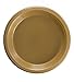 Exquisite Party Solids Gold Plastic Plates - 7 Inch, 100 Pack, 350 GSM