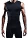 Neleus Men's 3 Pack Compression Wear Sport Athletic Sleeveless Tank Top,02,Black,M,Tag L