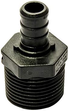 Ecopoly 32868 Male Adapter, 1/2" x 3/4" MPT, 0.5" ID, Crimp, Plastic (Pack of 5)