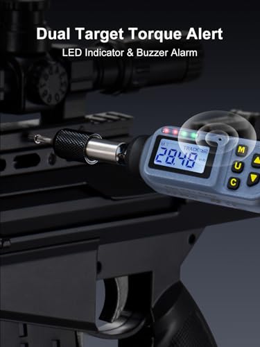 GROWNEER Digital Torque Screwdriver, 2.66-53.1 in-lbs/0.3-6 Nm, 1/4'' Drive Inch Pound Torque Screwdriver Electrician with Buzzer & LED Indicator, 27 in 1 Set