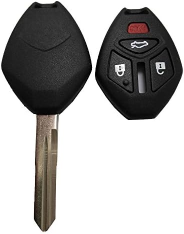 Keyless Entry Remote Thin Key Fob Cover Case For Mitsubishi Car Remote Control Replacement Key Shell OUCG8D-620M-A (White)