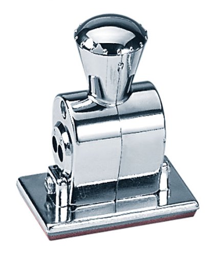 Wedo Stema 0875 Date Stamp with German Text"Gebucht/Konto" ("Booked/Account") Imprint Size 3 x 5 cm Chrome-Plated Metal Housing