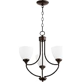 Quorum 6059-3-86 Transitional Three Light Chandelier from Enclave collection in Bronze/Dark finish,
